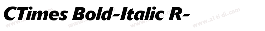 CTimes Bold-Italic R字体转换